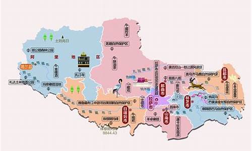 西藏旅游景点分布地图_西藏旅游景点分布地